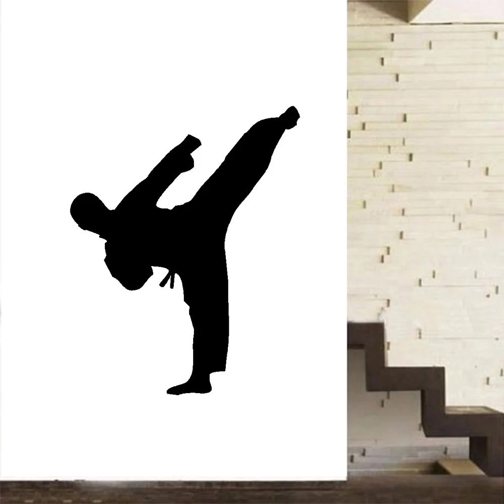 Personalized Name Taekwondo Vinyl Decal Wall Sticker Art Mural Boy Room Decor