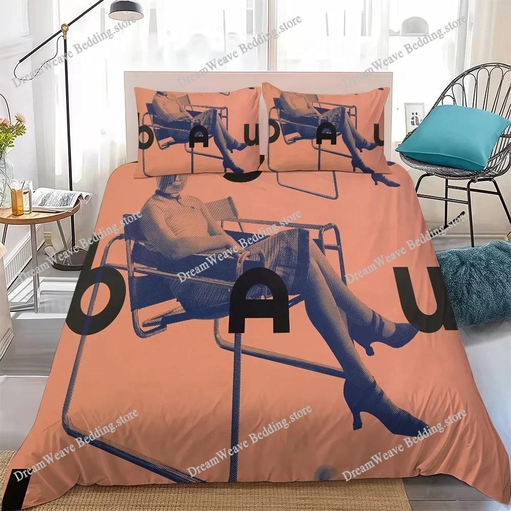 

Fashion Bauhaus Words Quote Duvet Cover Set Home Style Bedding Soft Laundry Cotton Bed Student Dormitory Gift