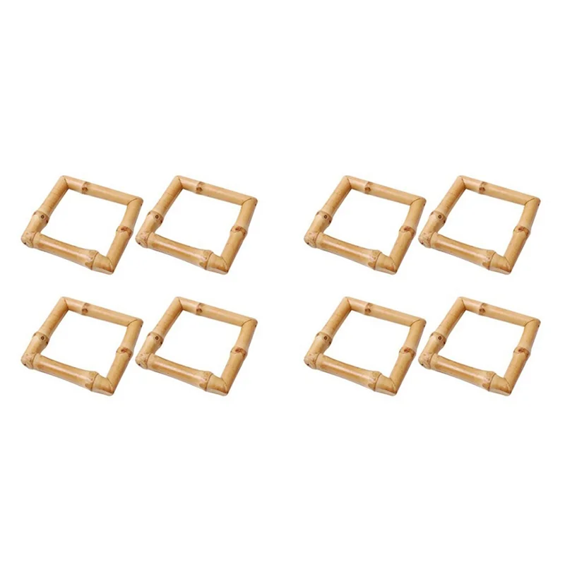 

A74U Wood Bamboo Napkin Rings Set Of 8, Handmade Rattan Natural Napkin Holder Rings Table Decorations