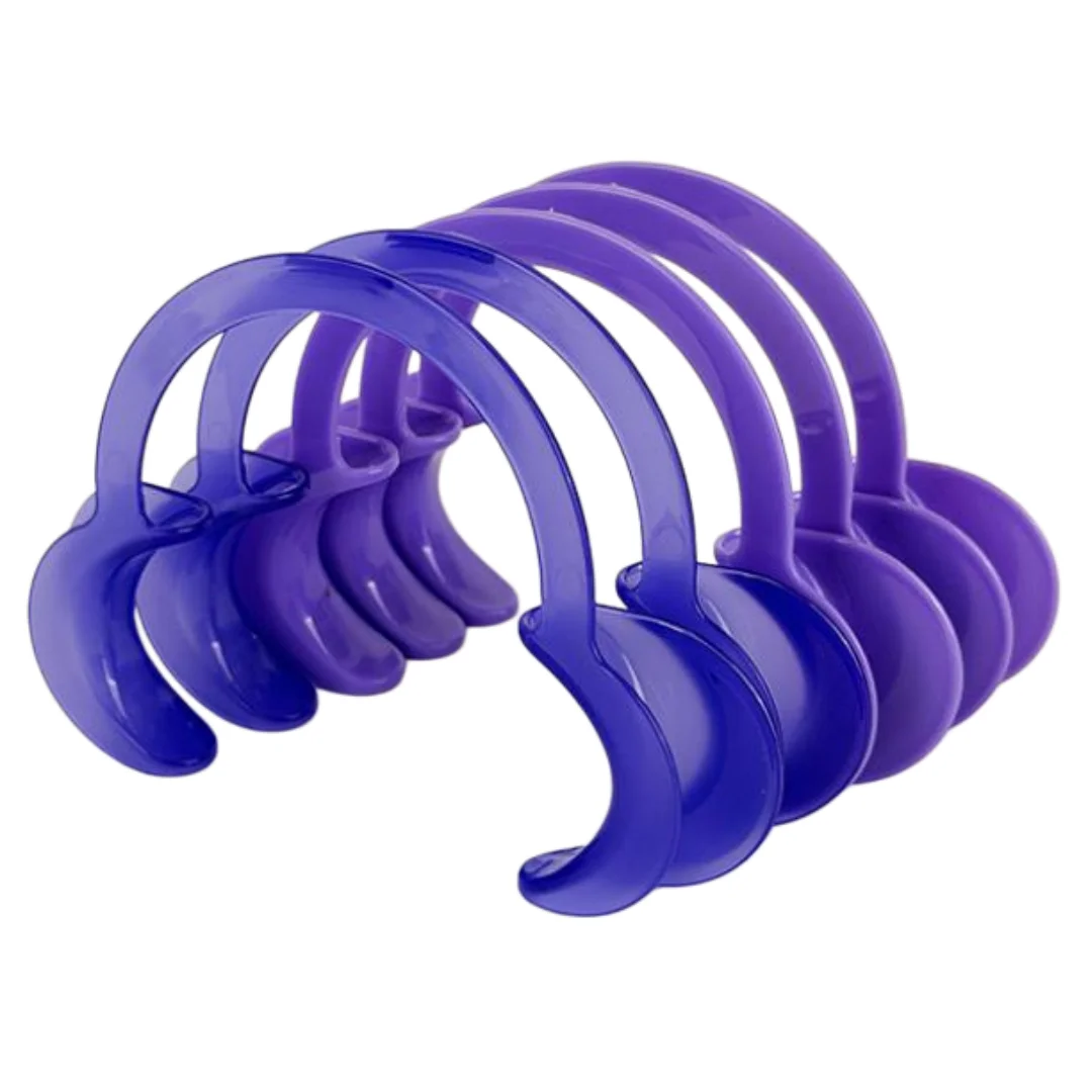 

10pcs Disposable Dental Cheek Retractor Purple Plastic Orthodontic Mouth Opener Bracket Opener Oral Exam Tool for Adult