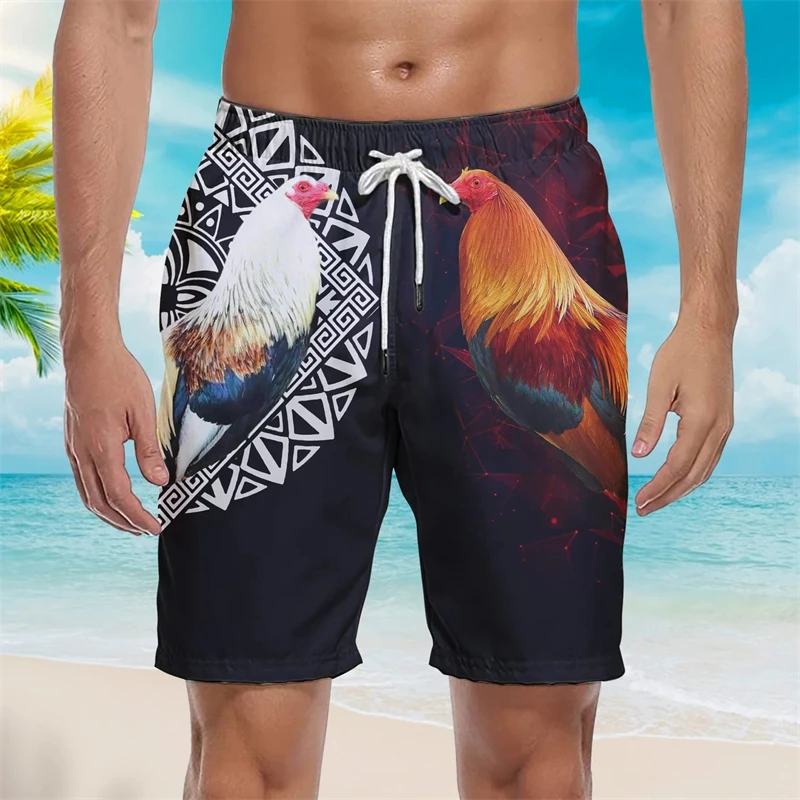 Cows Chickens Sheep And Pigs 3D Printed Short Pants Streetwear Beach Shorts Sport Casual Swimwear Male Men Kids Clothing