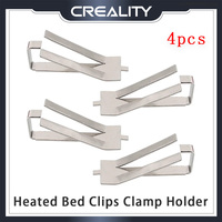 Creality 4PCS Stainless Steel Glass Heated Bed Clips Clamp Holder Heatbed Clip For Ender 3 V2 Ender3 Pro CR-10S 3D Printer Part