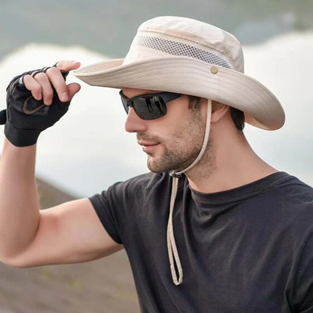 

Outdoor Fisherman Hat Uv Protection Sun Hat with Wide Brim Breathable Lightweight Design for Travel Hiking Fishing Adjustable