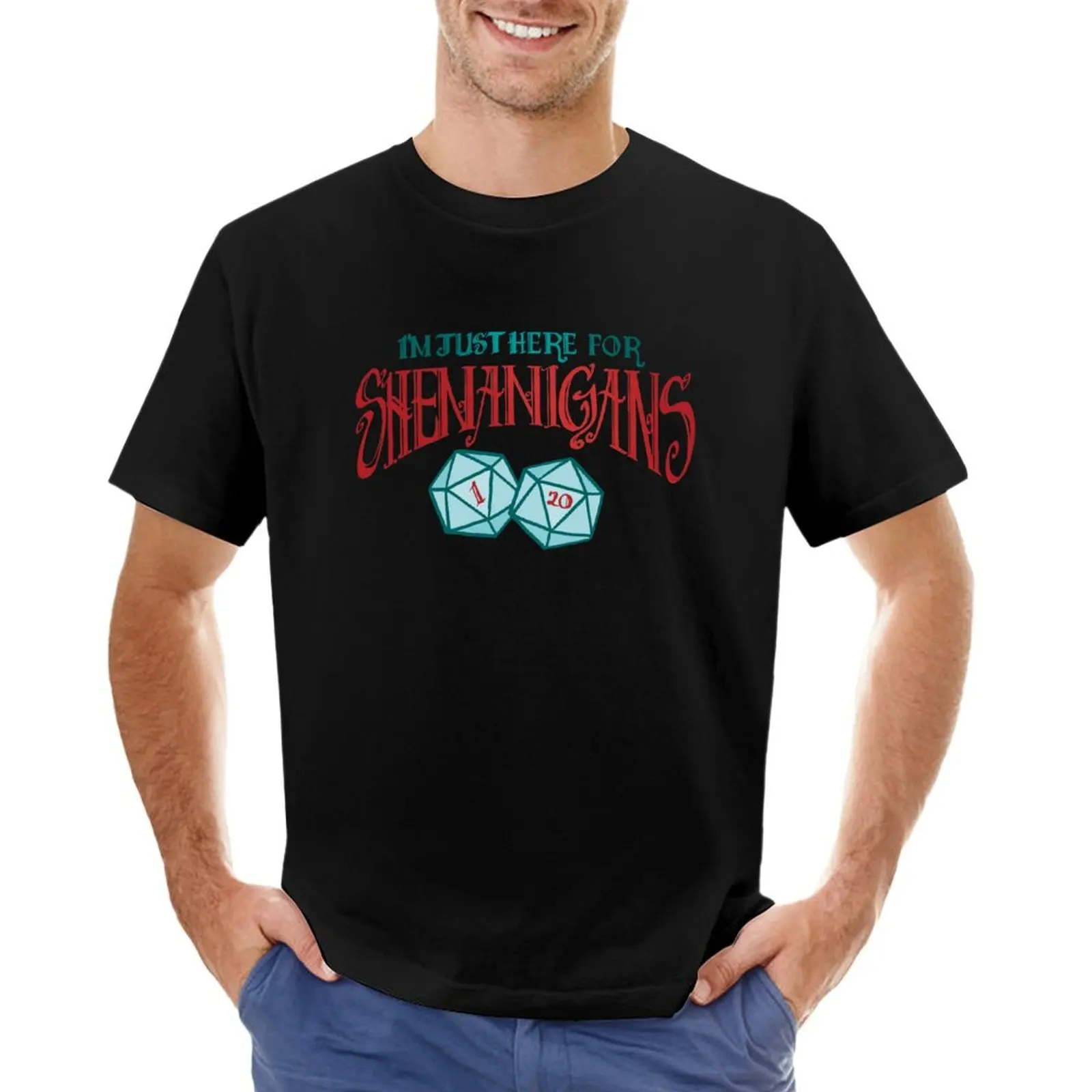 Here for Shenanigans T-Shirt shirts graphic summer clothes tops blanks shirts graphic tee men