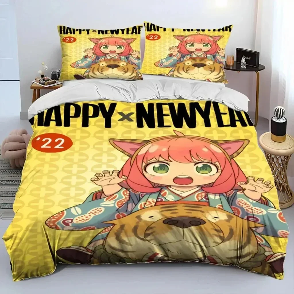 

SPY×FAMILY Anya Adult Fashion Home Printed Bed Set Duvet Cover Pillowcase Bedding Set Bed Linen Sheet Quilt Full Queen King Size