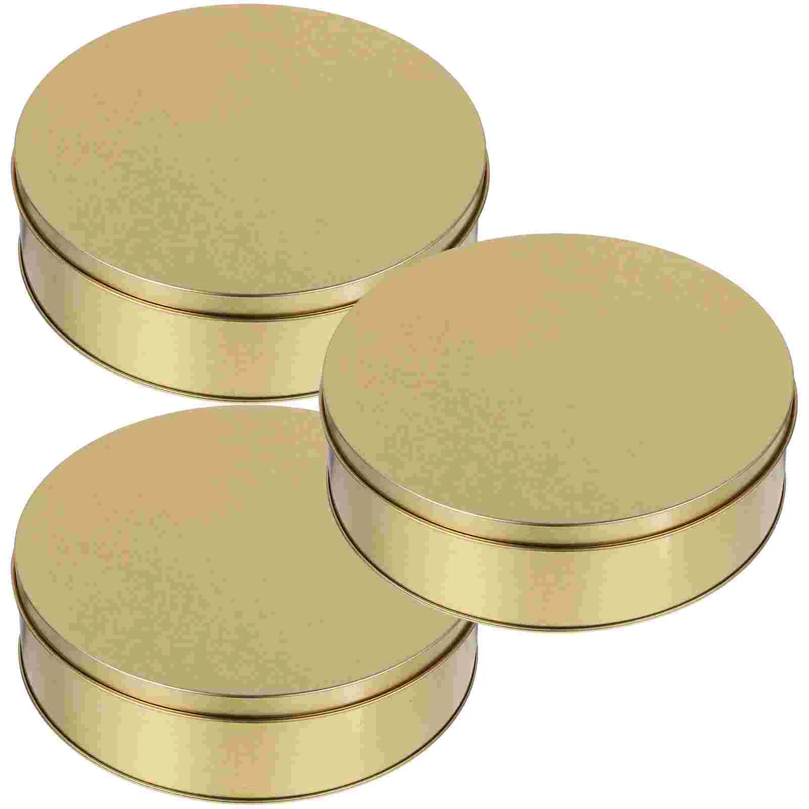 

3pcs 6.5 Candy Cookie Tinplate Boxes 168x50mm Sturdy Gift Wrapping Storage Containers Fresh Sealing Portable