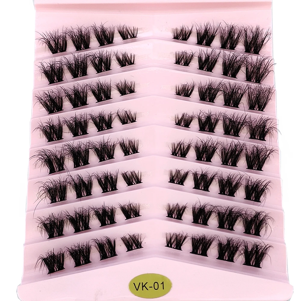 New Fluffy 3D Mink Eyelashes 8 Rows Natural Eyelash Extension Russia Individual False Eyelashes Cluster Makeup Lashes Cilias