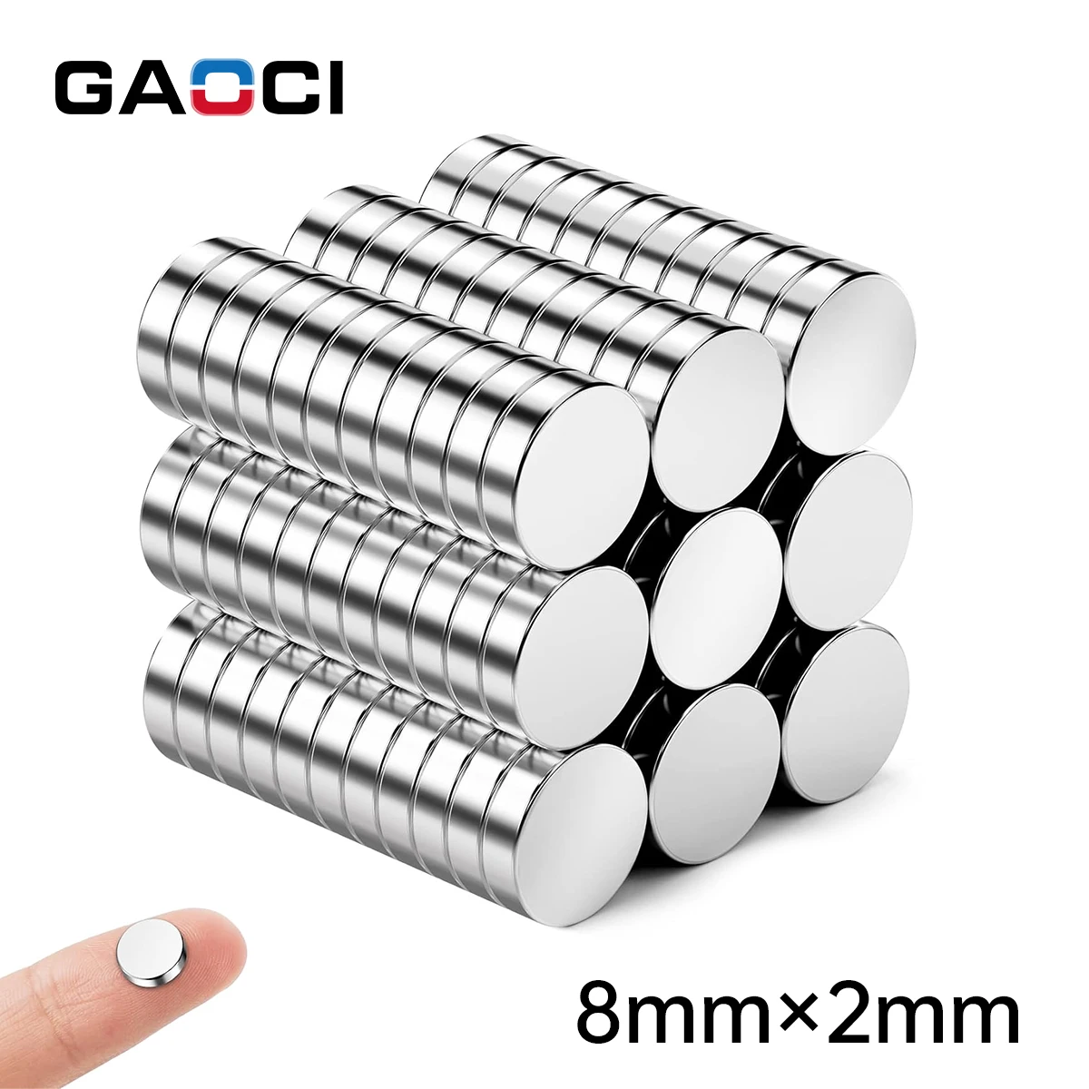 

8x2 10/20/50/100Pcs NdFeB Neodymium Magnet Super Powerful Round Permanent Disc Magnetic imanes N38