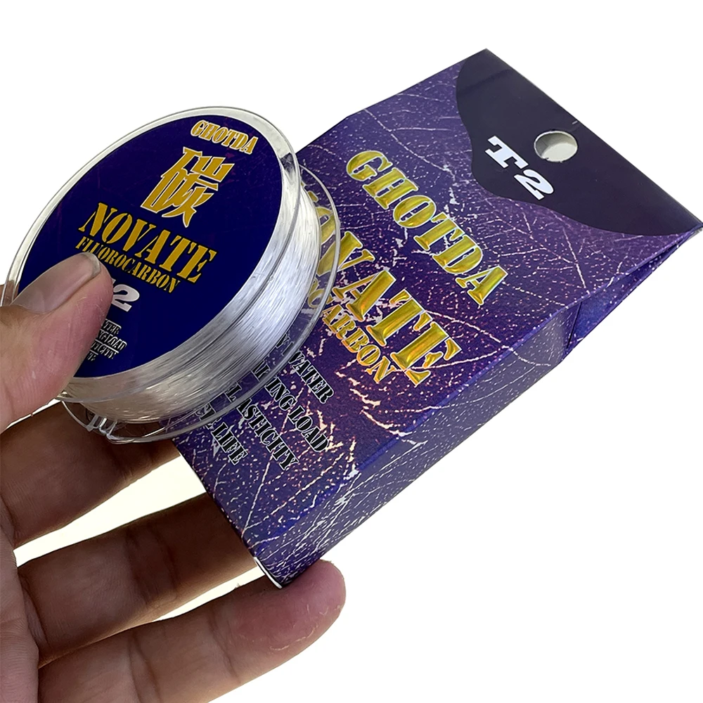 GHOTDA 50M 100% Fluorocarbon Fishing Line Japan Imported Carbon Fiber Line 1.28-13.49kg Monofilament Sinking Line Sea fishing