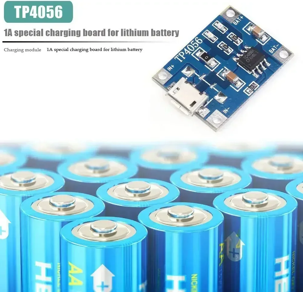 20-1 Stück Typ C/Micro-USB-Ladeanschluss-Stecker für 18650 Lithium-Batterie USB C 5V 1A Lademodul mit Schutz – Detail 7