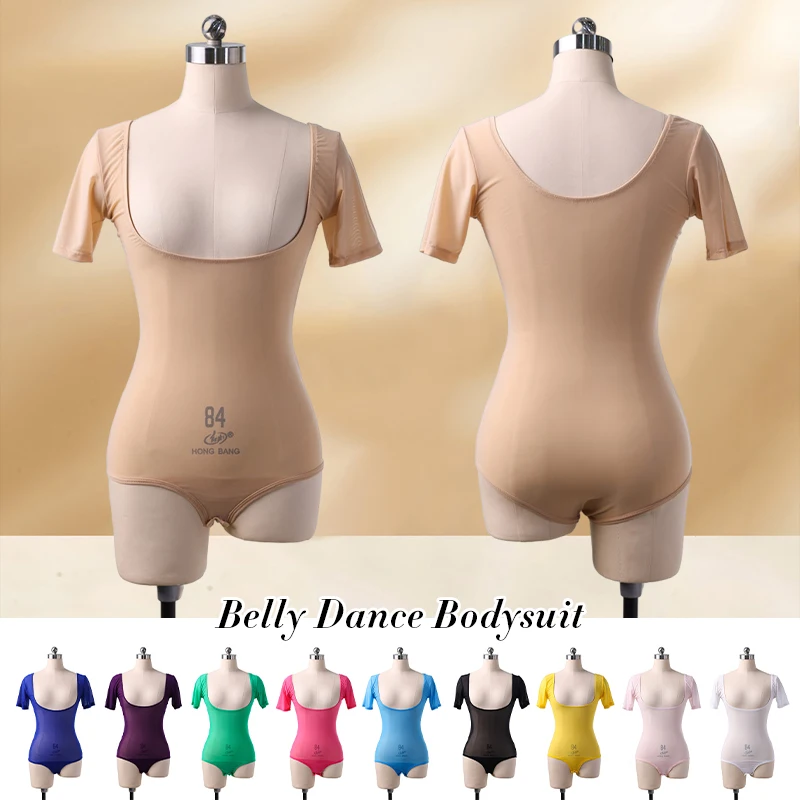 المرأة العلوي الذراع المشكل الصدر دعم مثير شفافة شير قمم Dancewear قصيرة الأكمام مفتوحة التمثال يوتار الرقص الشرقي بذلة