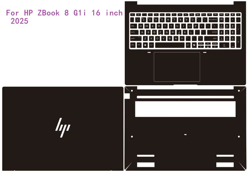 for HP ZBook 8 G1i 16 inch 2025 HSN-I62C-6 Mobile Workstation Pre CUT Matte Vinyl Laptop Decal Sticker Protector Skin