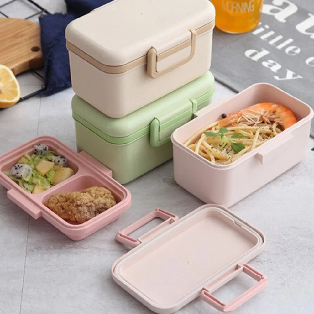 

1Pcs Square Bento Box Portable Lunch Container Japanese Style Odorless Lightweight Food Storage for Daily Use At Home Workers