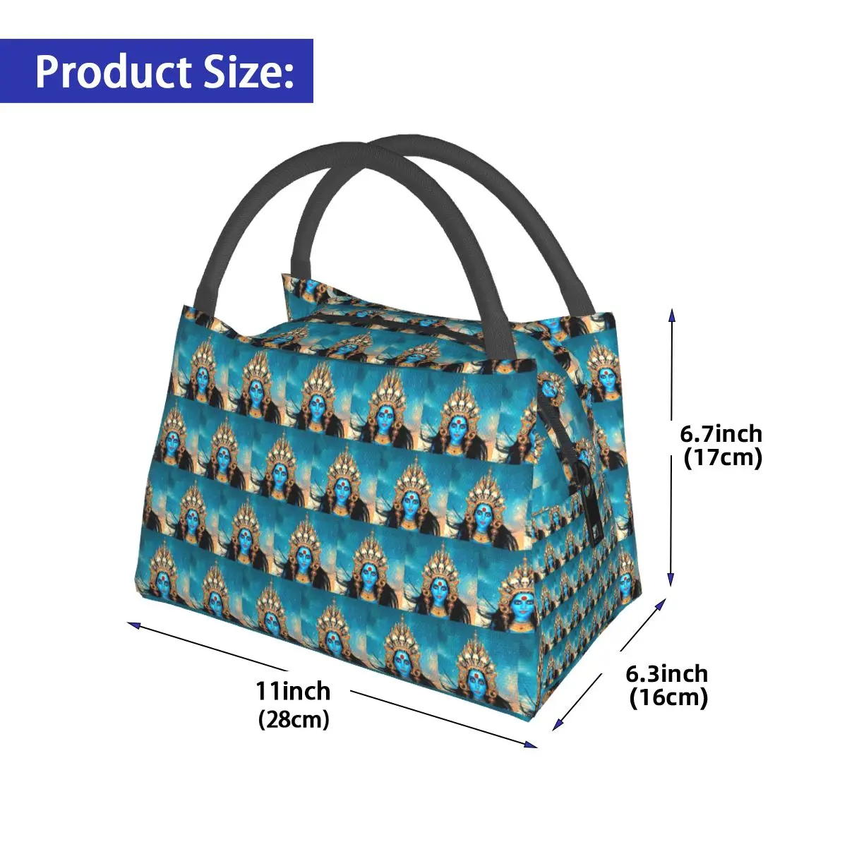 Cosmic Kali Ma - Hindu Goddess Of Destruction Insulated Lunch Bag for School Storage Food Boxes Portable Thermal Lunch Box Tote