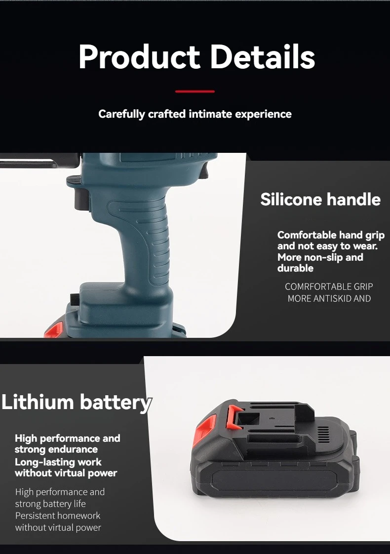 ブラシレス電動グルーガン 21Vリチウム電池 壁タイルの充填 家庭用ドア窓設置用