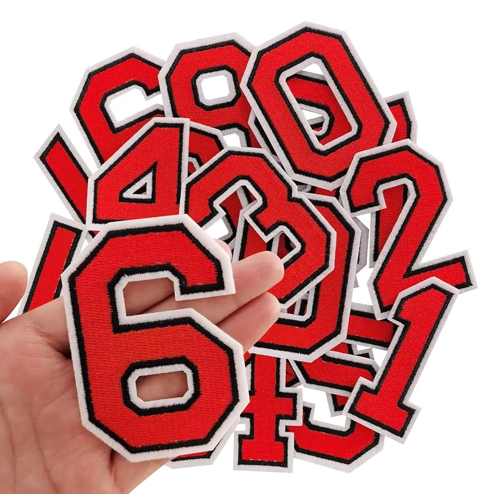 

Number Iron on Patches, Iron on Numbers(0-9) for Fabric, Full Embroidery Numbers for Clothing, Hats, Dress, Jeans, T-Shirts,
