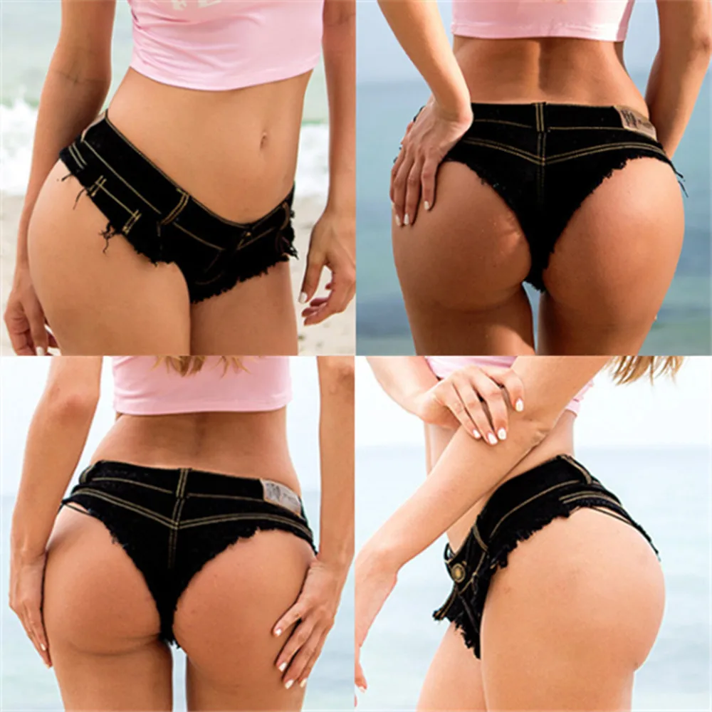 Women Sexy Denim Jeans Shorts Girl High waist Low Waist Nightclub pole dance Hot Shorts YF049-#887