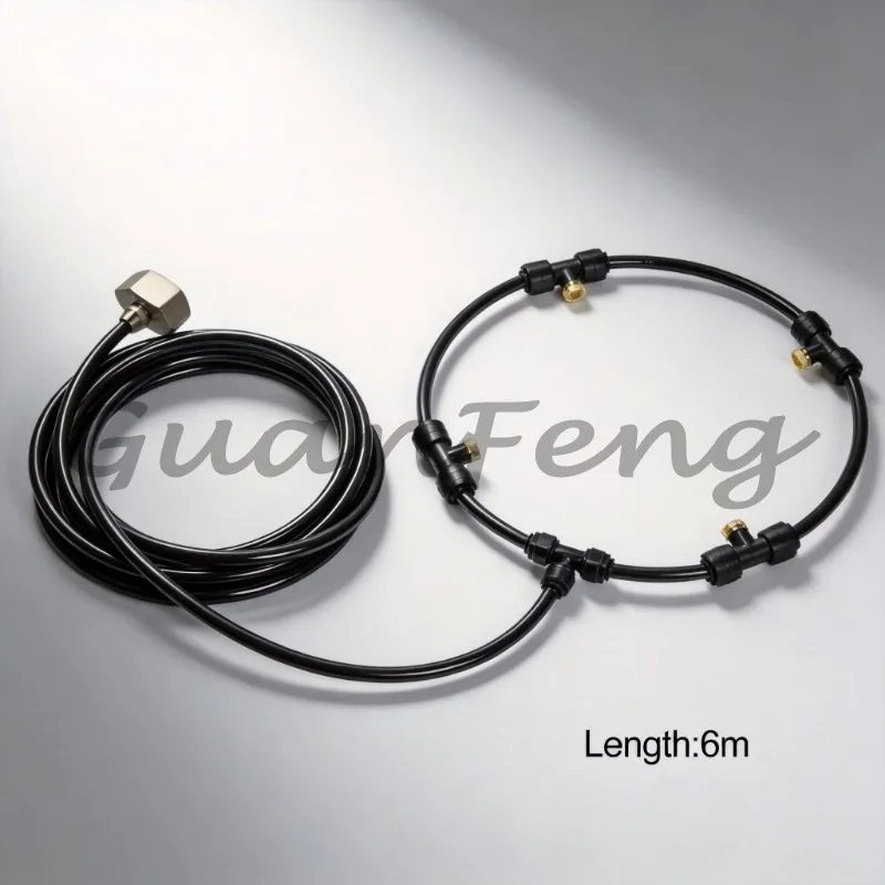 Rapid cooling spray system air humidifier hose
