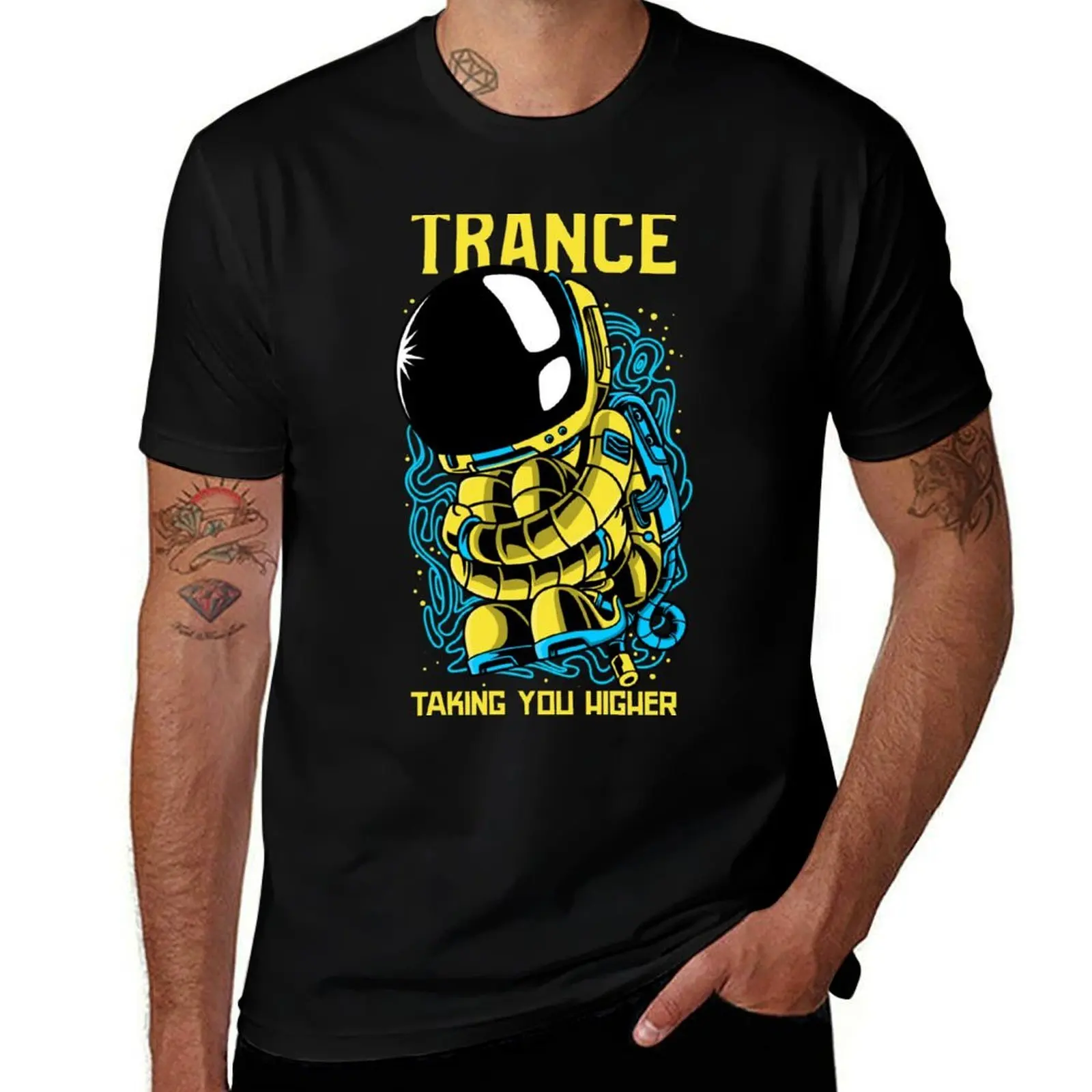 Trance Taking you Higher - Trance Music T-Shirt Water Resistant Casual T-Shirt