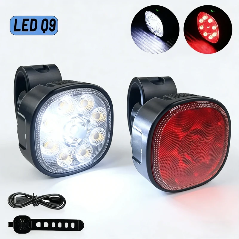 

BUCKLOS Bicycle Rear Light Bike Front Light Usb Charging Led Mtb Cycling lamp Flashlight Bicycle Lamp Waterproof Tail light