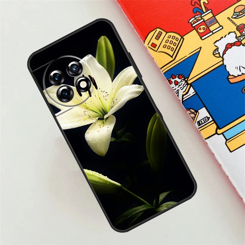 Colorful Flower Lily Case For OnePlus 12 12R 11 9 10 Pro 10T 8T 10R 9R Nord CE 2 3 4 Lite N10 N20 N200 N30 Cover