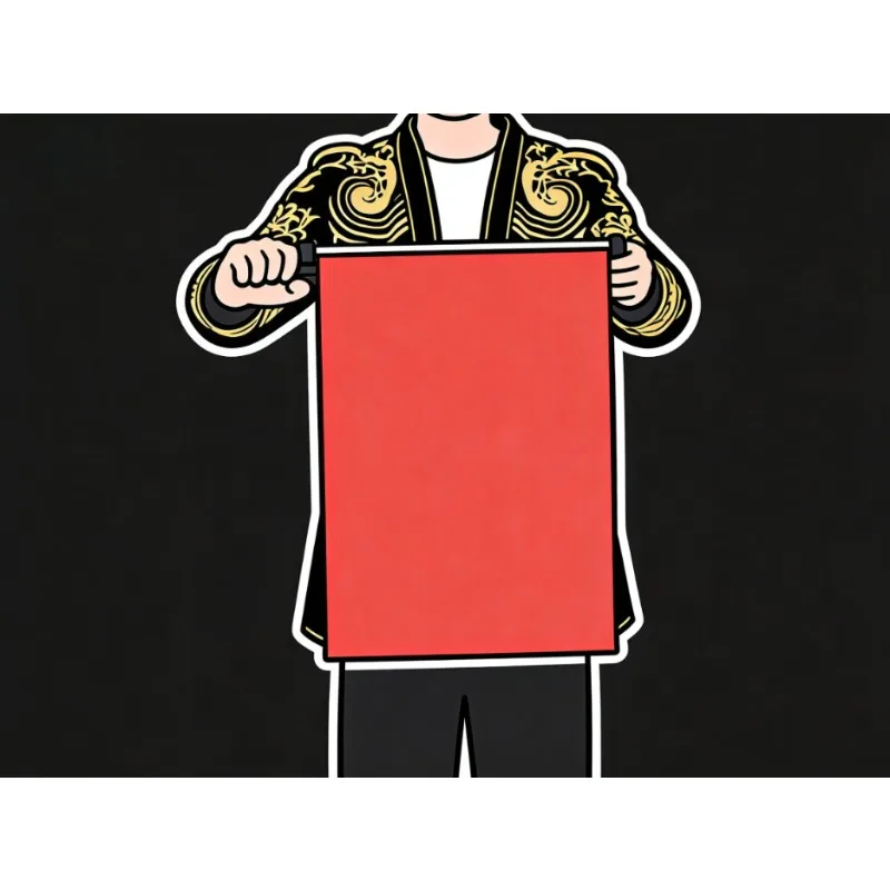 Scroll To Fan Magic Trick Automatic Scroll Changes Into Folding Fan Stage Prop Party Magia Funny Magician