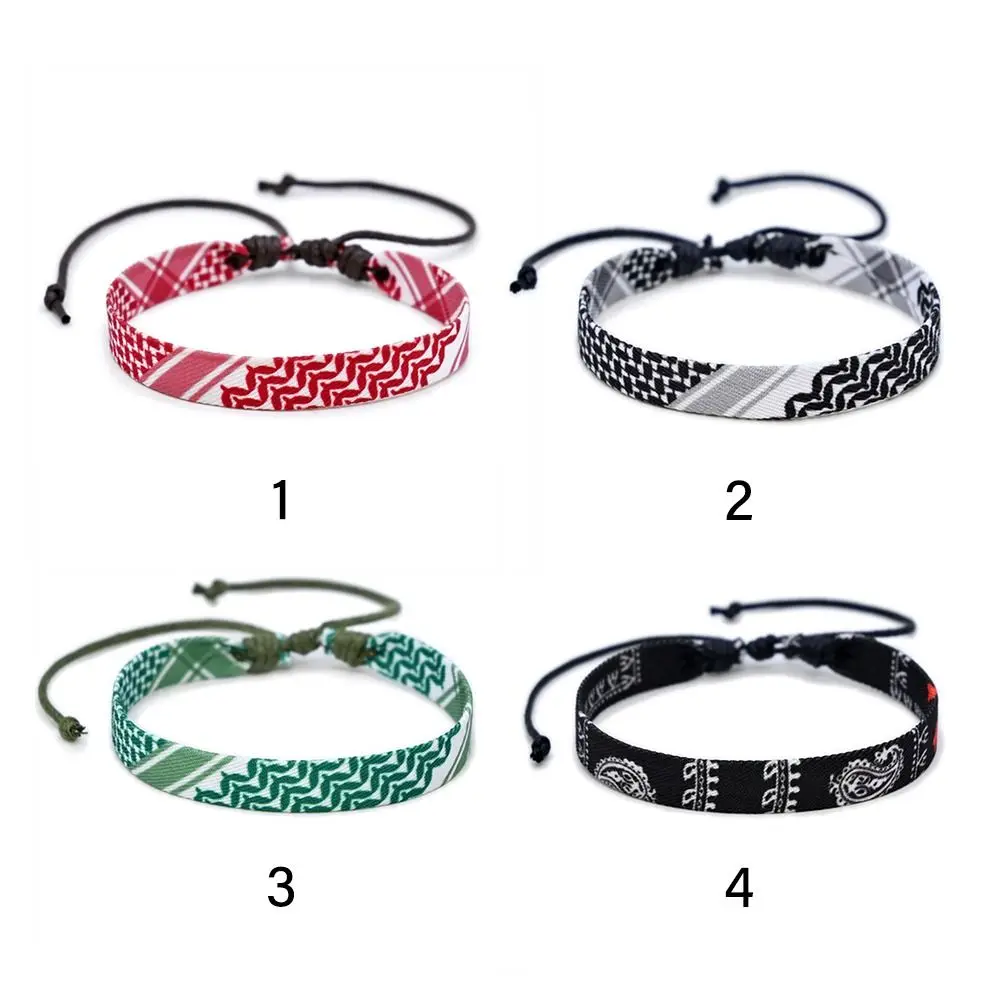 Nieuw Ontwerp Geweven Armbanden Geometrische Golfpunt Traditionele Patronen Webbing Handtouw Kleur Bijpassende Multicolor Vlecht Armbanden