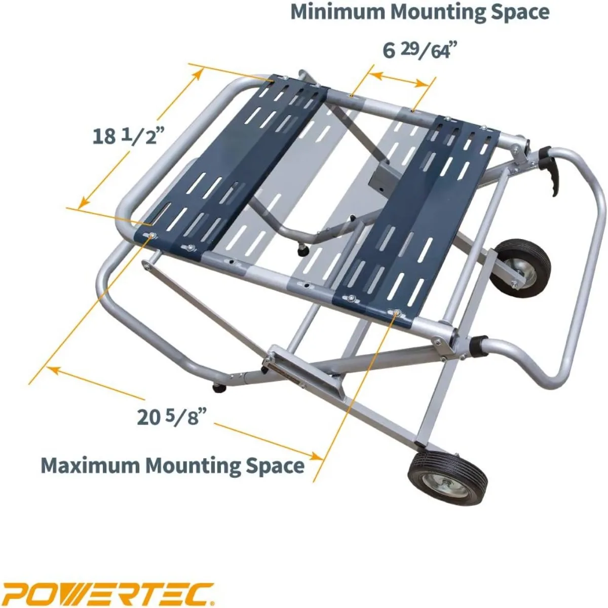 ​ ​ 折りたたみ式テーブルソー台車（キャスター付き） - 簡単移動＆安全作業のための330ポンド耐荷重、ガレージ/作業場用ツールアクセサリー ​ ​