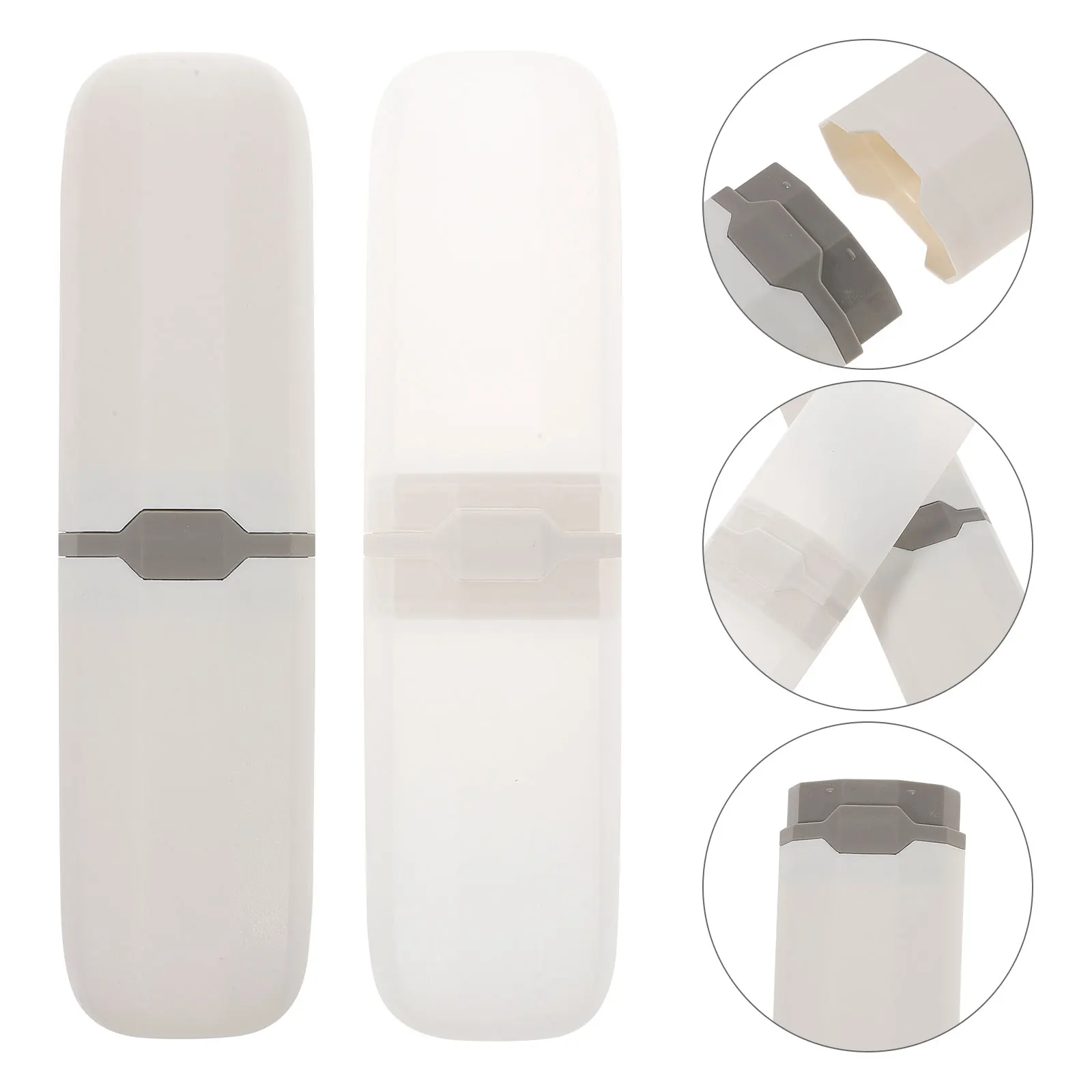 2Pcs Toothbrush Travel Storage Box Compact Capsule Case Portable Holder Outdoor Use Toothbrush Cover Capsule Case