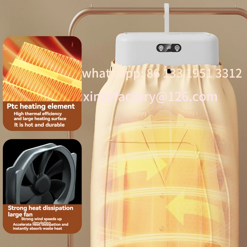 مجفف ملابس كهربائي صغير متعدد الوظائف قابل للتخصيص، مجفف غسيل محمول مدمج وقابل للطي