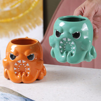 Cute Octopus Coffee Ceramic Mug Ocean Theme Creative Coffee Milk Tea Water Cup Office Home Water Cup Children Women Gift