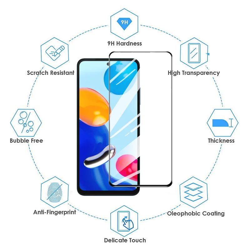 Redmi Note 13 Glass film Xiaomi Redmi Note 11用強化ガラススクリーンプロテクターredmi note 13 10 12 プロマイカカメラRedmi Note11 pro Note 11 S 5G用ガラスフィルムScreen Protector