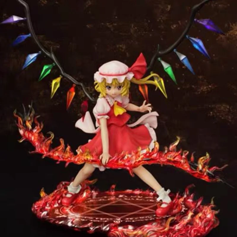 

25cm Anime Touhou Project 1st Flandre Scarlet Version Cute Sexy Doll Figure Model Ornaments Collection Desktop Display Gift Toys