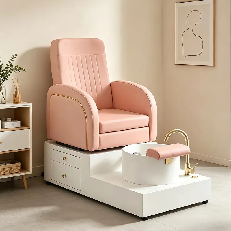 Professional Foot Spa Sofa Pedicure Chair for Nail Salon Beauty Salon Integrated Eyebrow Tattoo Foot Care Pipeless Jet System