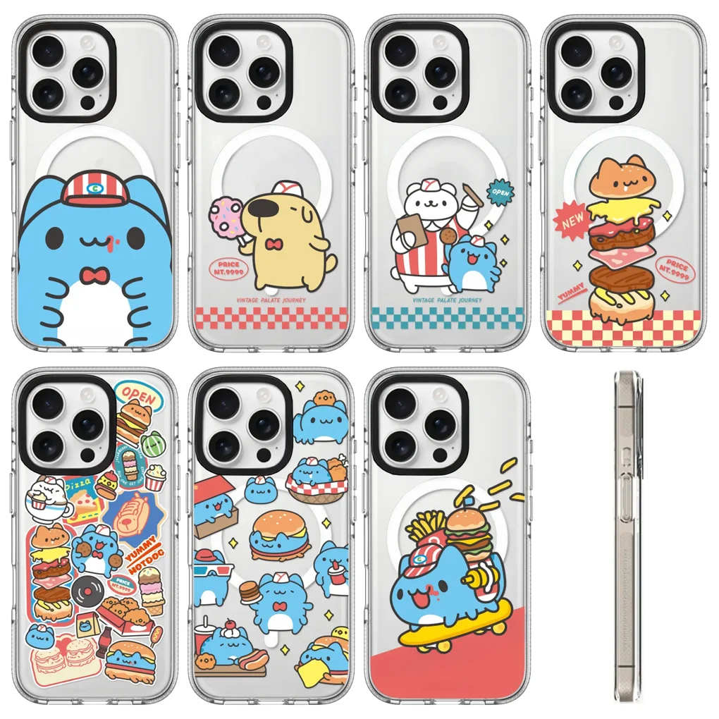

Cartoon Hamburger Transparent Border IPhone 13 14 15 16 Pro Max Case - Protective IPhone Case