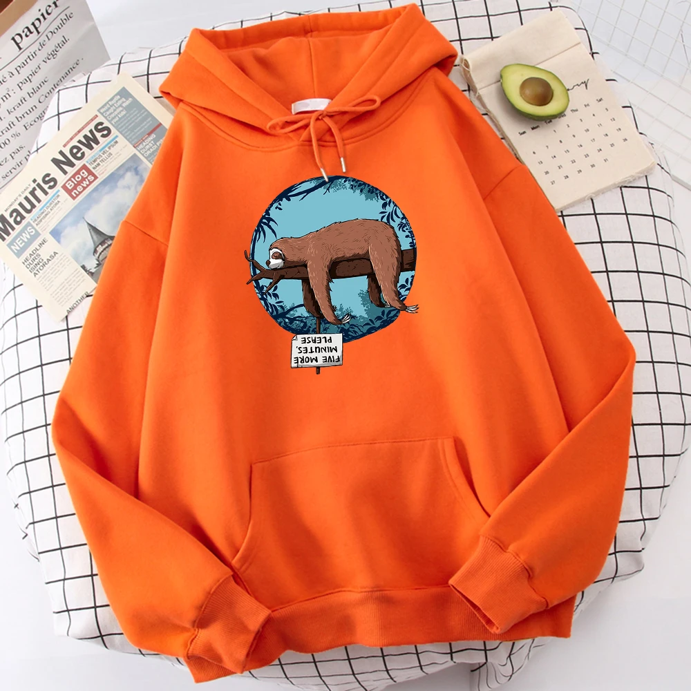 Sleeping Sloth Personality Print Hoody Woman Fleece Casual Fleece Sweatshirts Autumn S-Xxl Hooded Fashion Quality Sportswear Men