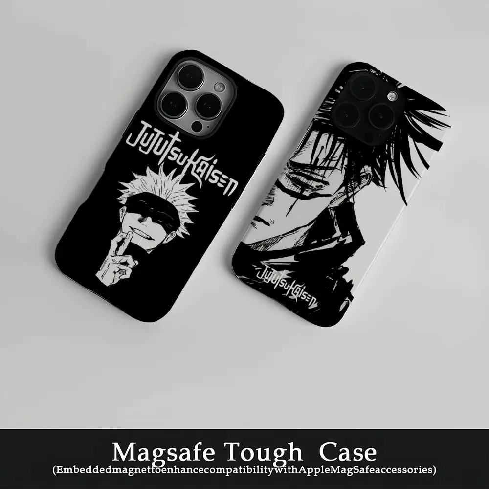 

Jujutsu KaisenS Cool Phone Case Film Korean INS For IPhone 16 15 14 13 12 11 Pro Max Plus Luxury Magnetic Double-layer Cover