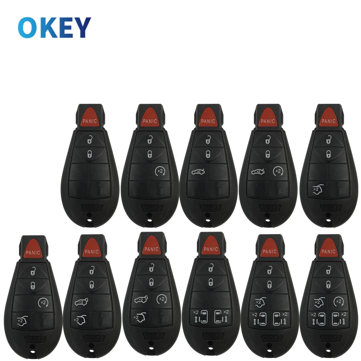 

Okey Remote Car Key Shell Replacement For Chrysler Country Town Jeep Cherokee Dodge 300 Charger Magnum