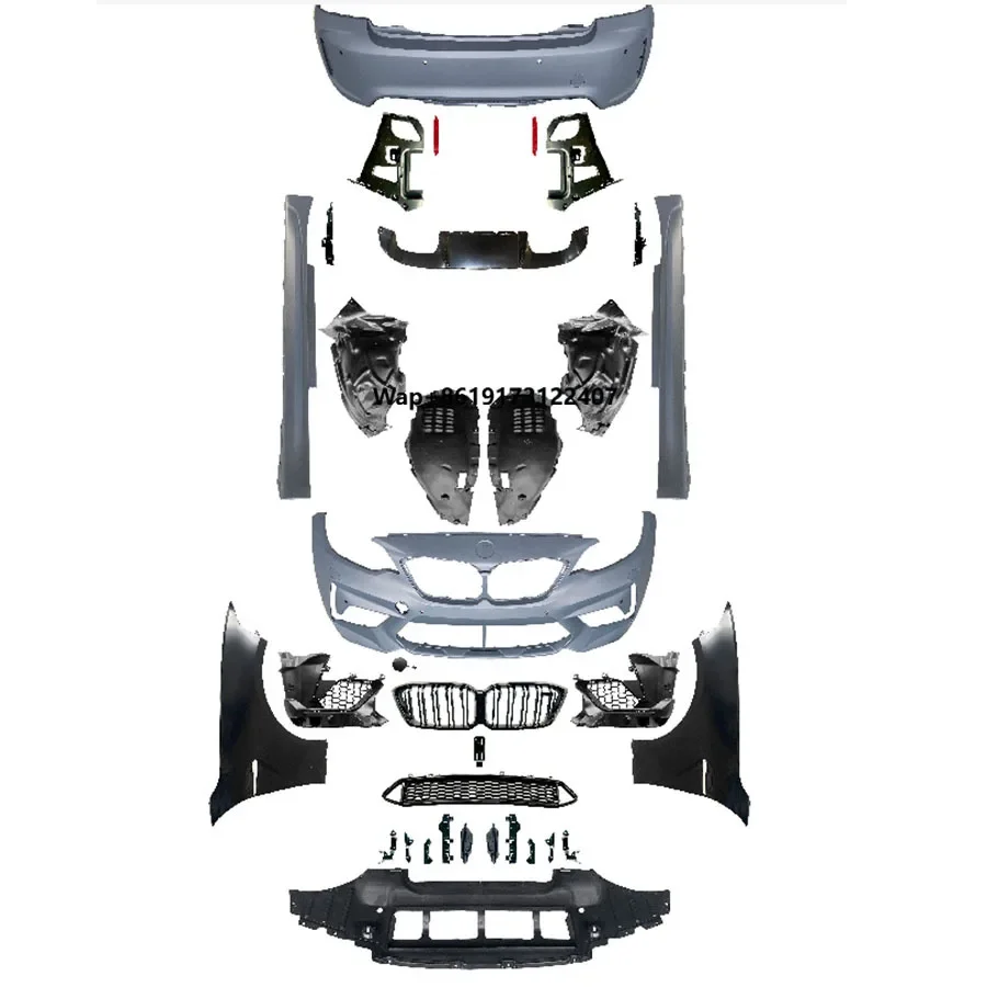 

2013 год — 2-серия F22 F23 Обновление кузова до F87 M2c Автомобильный комплект Передний бампер Боковая юбка Задний бампер Крыло и решетка F22 F23