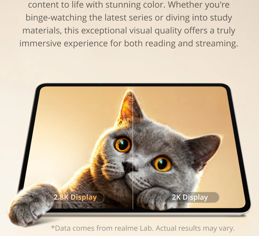 [New Launch] realme Pad 3 5G Global Version 2.8K Book-View Display 12200mAh Titan Battery Dimensity 7300-Max Chipset