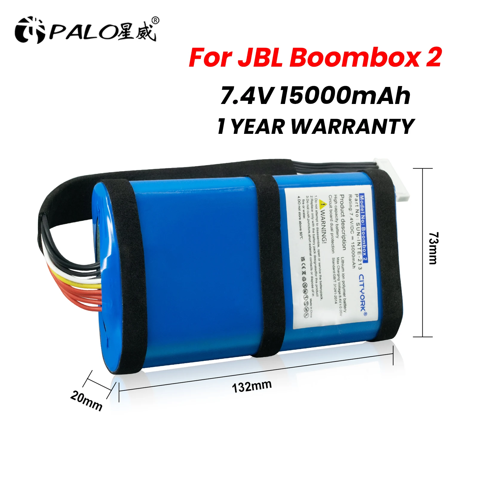 

High Capacity 15000mAh SUN-INTE-21 Rechargeable Lithium Battery For JBL BOOMBOX 2 Wireless Bluetooth Speaker batteries