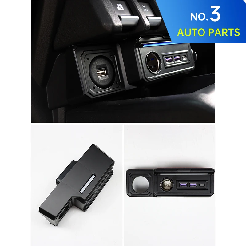 Car Central Control Expands USB Type-C Charging Port With Atmosphere Light For Suzuki Jimny 2019 2020 2021 2022 2023