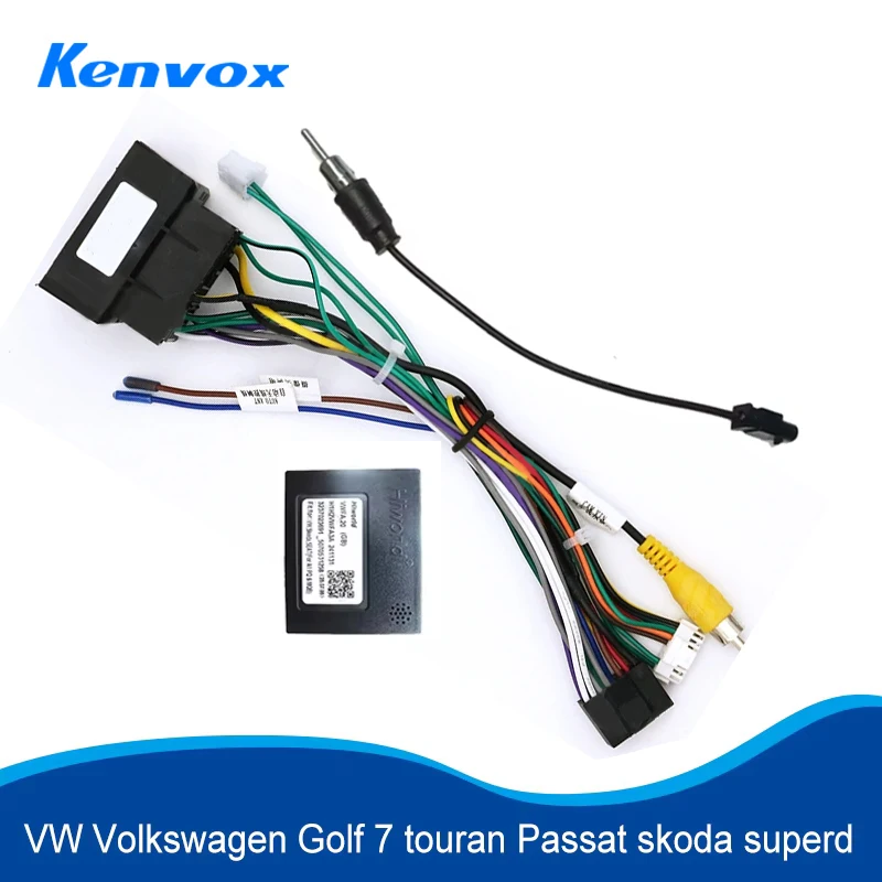 Android Car radio Canbus Box Decoder For VW Volkswagen Golf 7 touran Passat skoda superd 16pin Wiring Harness Plug Power Cable
