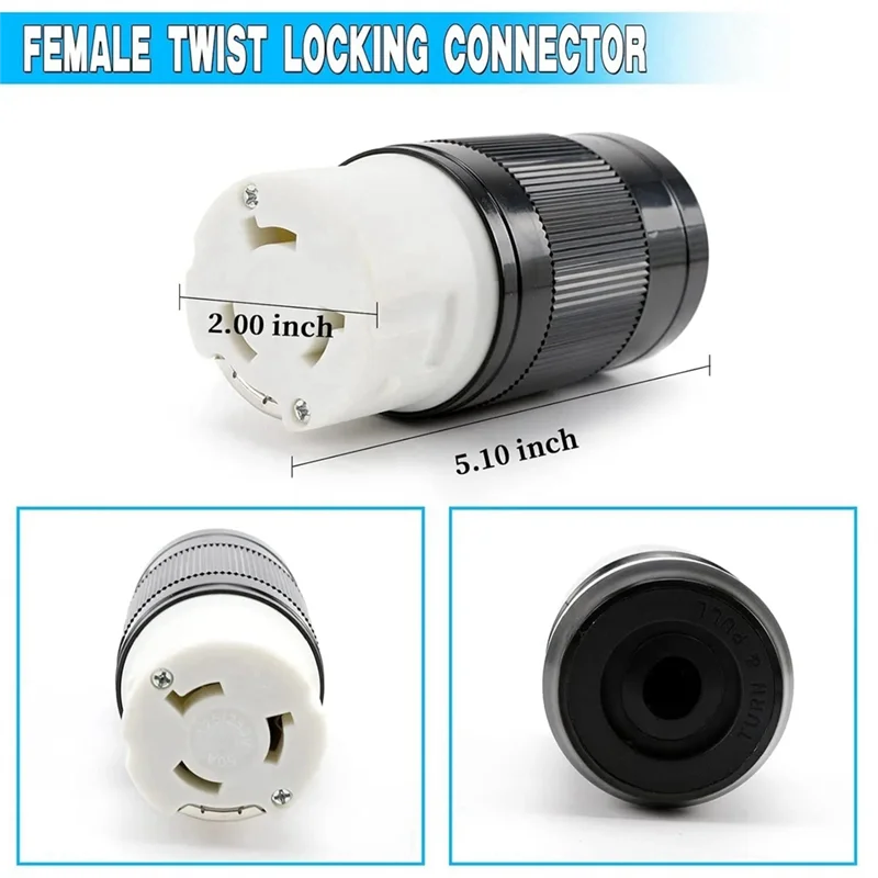 30 Amp RV Power Inlet Receptacle, 30 Amp RV Power Cover Twist Locking Connector