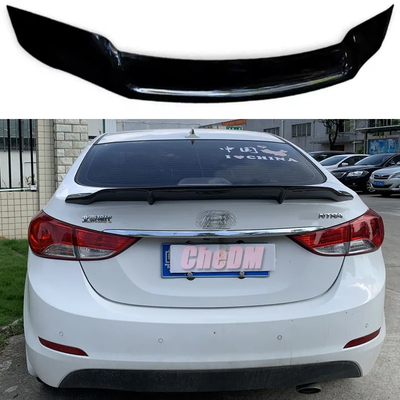 For Hyundai Elantra 2012 2013 2014 2015 2016 Spoiler High Quality ABS Plastic R Style Rear Trunk Spoiler Wing Car Accessories