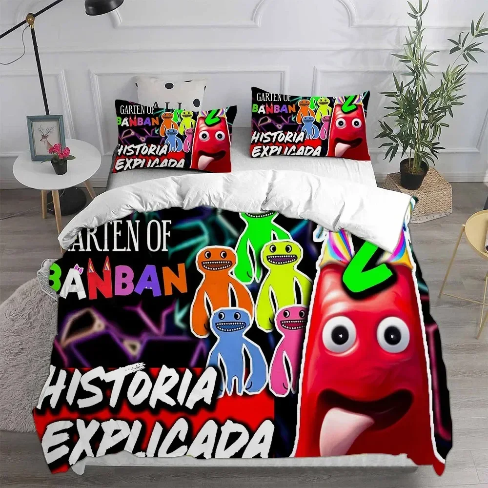 ثلاثية الأبعاد لعبة Garten of Banban طقم سرير مطبوع غطاء لحاف المخدة طقم سرير أغطية سرير غطاء لحاف كامل الملكة الملك الحجم #5