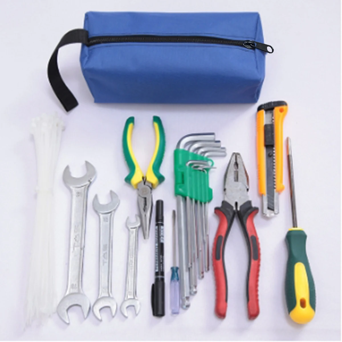 Borsa portaoggetti per parti di utensili di servizio blu Borsa per parti addensate portatile Borsa per riparazione in tessuto Oxford multifunzionale impermeabile 1 confezione