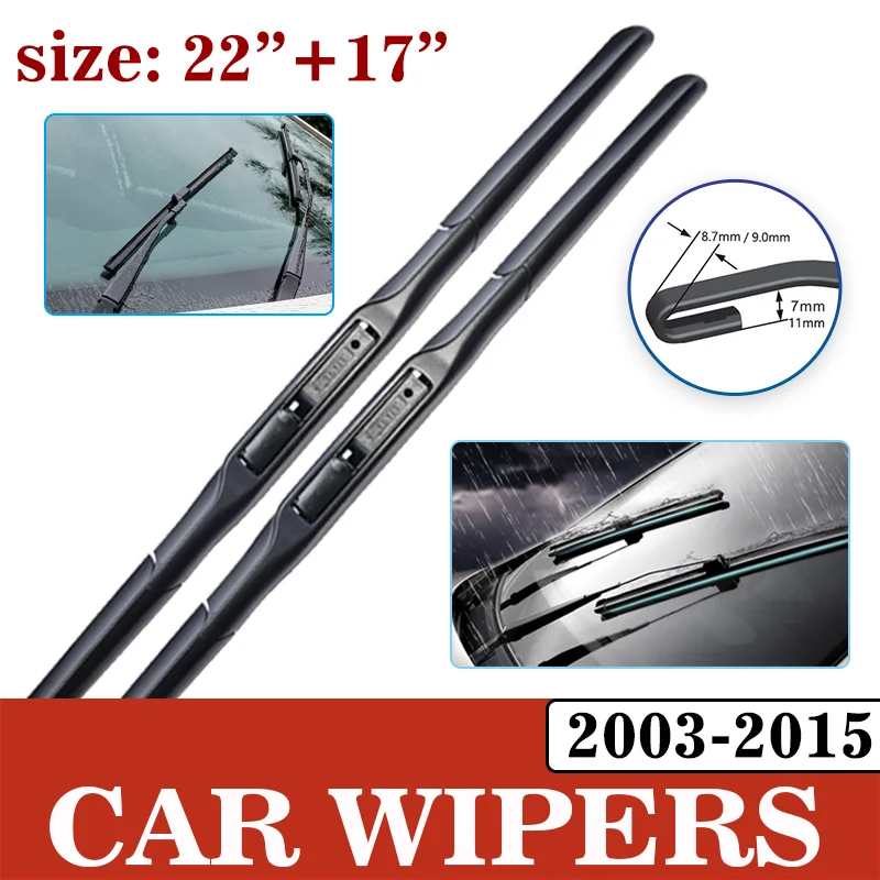 Car Wipers Blades For Toyota Sienta MK1 XP80 2003-2015 Auto Windscreen Wipers Brushes Windscreen Cleaning Washer Car Accessories