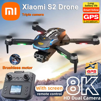 Xiaomi S2 Drone Professional 8K HD Dual Triple camera Obstacle Avoidance Foldable Quadcopter Drone With Screen Remote Control