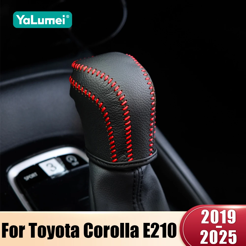 Für Toyota Corolla E210 2019 2020 2021 2022 2023 2024 2025 Hybrid PU Leder Hand Genäht Auto Schaltknauf getriebe Kopf Abdeckung Fall